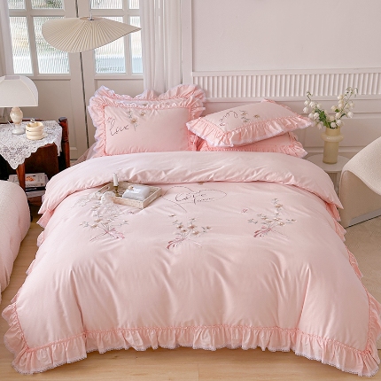 （总）亲亲公主2025新款全棉刺绣四件套-爱恋