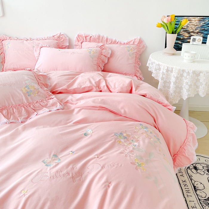 91家纺网 家纺一手货源 找家纺 (总)亲亲公主新款全棉四件套-恋恋花语