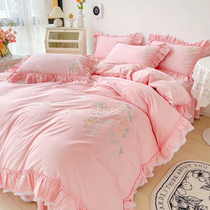 91家纺网 家纺一手货源 找家纺 (总)亲亲公主新款全棉四件套-恋恋花语