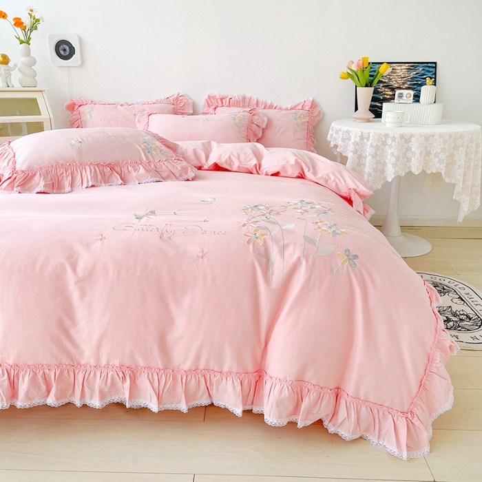 91家纺网 家纺一手货源 找家纺 (总)亲亲公主新款全棉四件套-恋恋花语