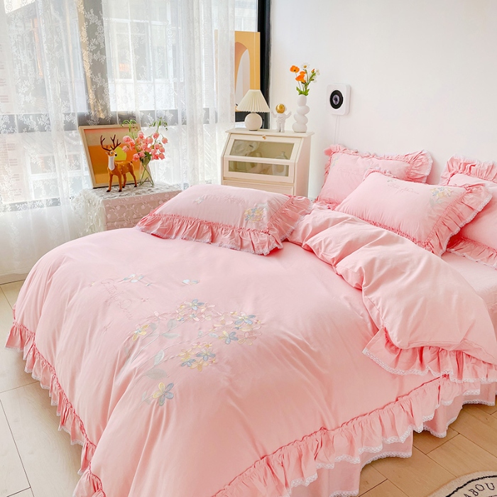 91家纺网 家纺一手货源 找家纺 (总)亲亲公主新款全棉四件套-恋恋花语