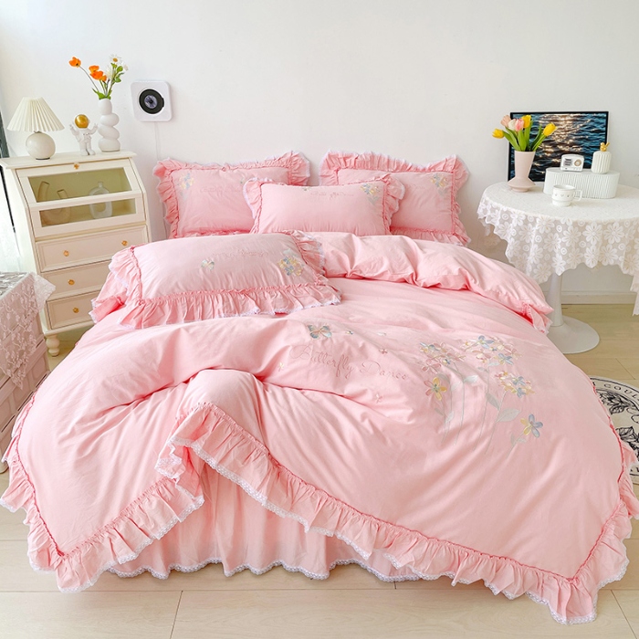 91家纺网 家纺一手货源 找家纺 (总)亲亲公主新款全棉四件套-恋恋花语