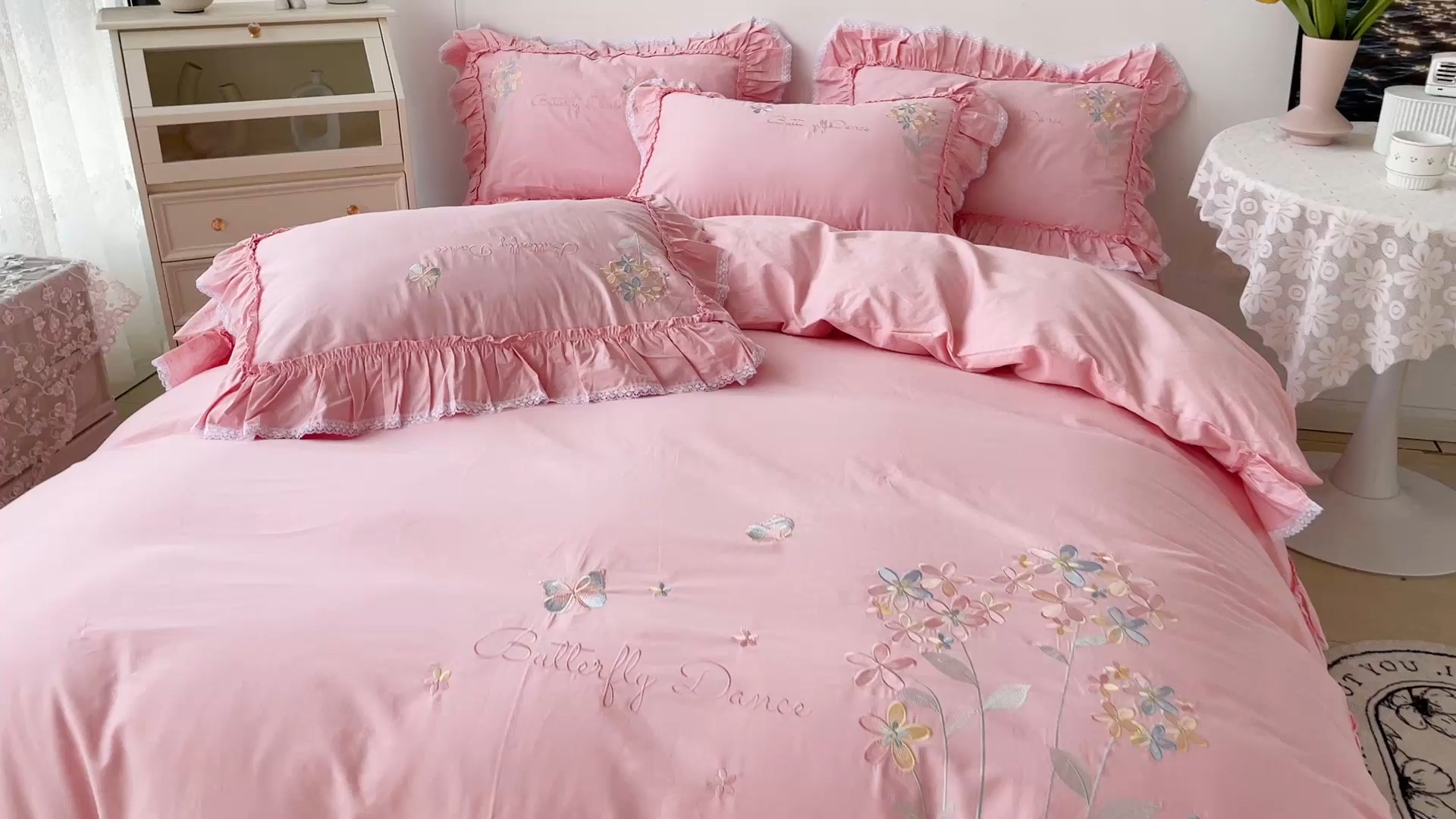 91家纺网 家纺一手货源 找家纺 (总)亲亲公主新款全棉四件套-恋恋花语