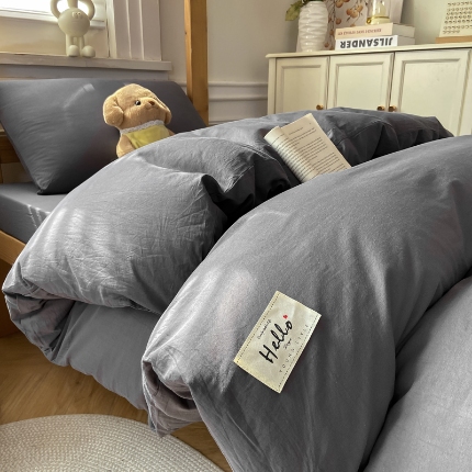 91家纺网 家纺一手货源 找家纺 （总）恋人优选 2025新款40支全棉纯棉拼色纯色四件套学生宿舍上下铺三件套