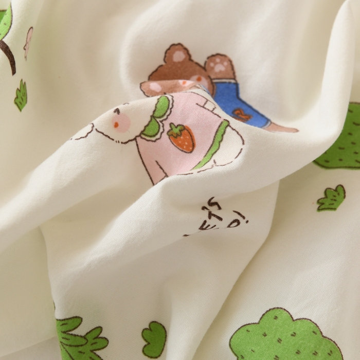 91家纺网 家纺一手货源 找家纺 （总）2025新款卡通水洗棉学生三件套寝室四件套卡通可爱风床单被套枕套床上用品