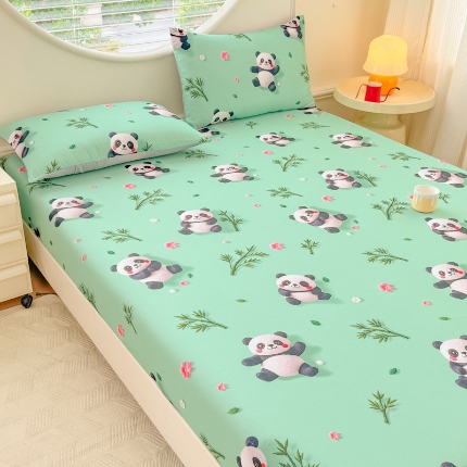 91家纺网 家纺一手货源 找家纺 （总）（总）2025新款5D专版数码印花单床笠 床笠三件套