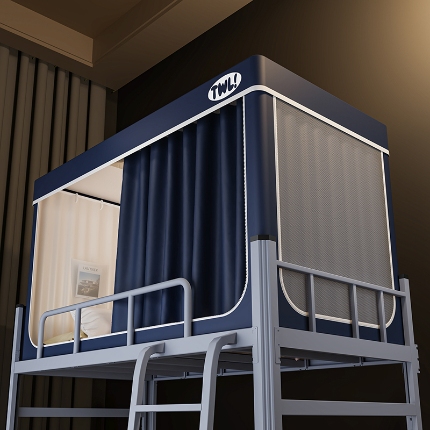 91家纺网 家纺一手货源 找家纺 （总）2025新款升级静电非涂层环保全遮光床帘款学生上下铺蚊帐宿舍单人床通用印花