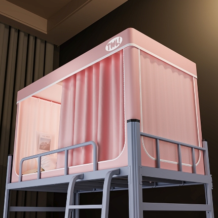 91家纺网 家纺一手货源 找家纺 （总）2025新款升级静电非涂层环保全遮光床帘款学生上下铺蚊帐宿舍单人床通用印花