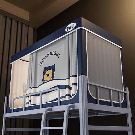 91家纺网 家纺一手货源 找家纺 （总）2025新款升级静电非涂层环保全遮光床帘款学生上下铺蚊帐宿舍单人床通用印花