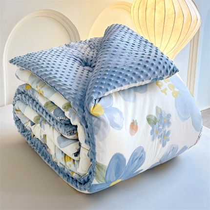 91家纺网 家纺一手货源 找家纺 （总）小石头家纺 2025新款A类全棉纯棉印花豆豆绒大豆被冬被春秋被被子被芯