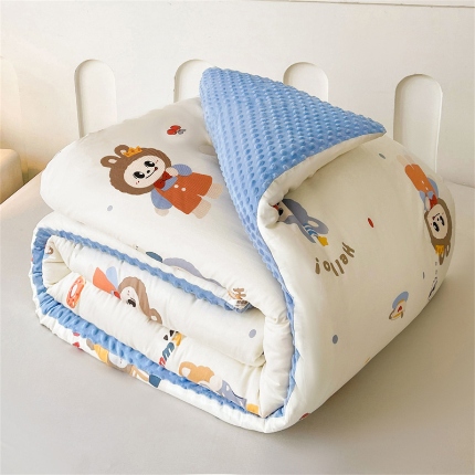 91家纺网 家纺一手货源 找家纺 （总）小石头家纺 2025新款A类全棉纯棉印花豆豆绒大豆被冬被春秋被被子被芯