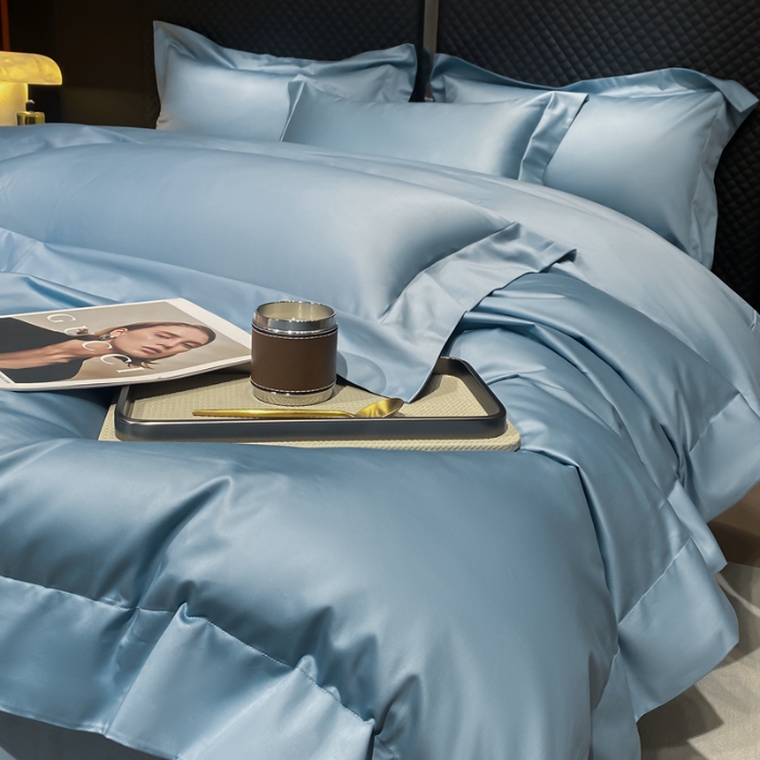 91家纺网 家纺一手货源 找家纺 （总）星蕴家纺 2025新款纯色澳棉长绒棉摩卡系列四件套