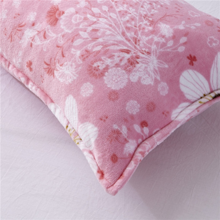 91家纺网 家纺一手货源 找家纺 喜相逢家纺 D14-法兰绒双人枕套-印花长枕套