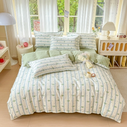 91家纺网 家纺一手货源 找家纺 （总）2025植物羊绒系列磨毛四件套新花型床单款床笠款四季款