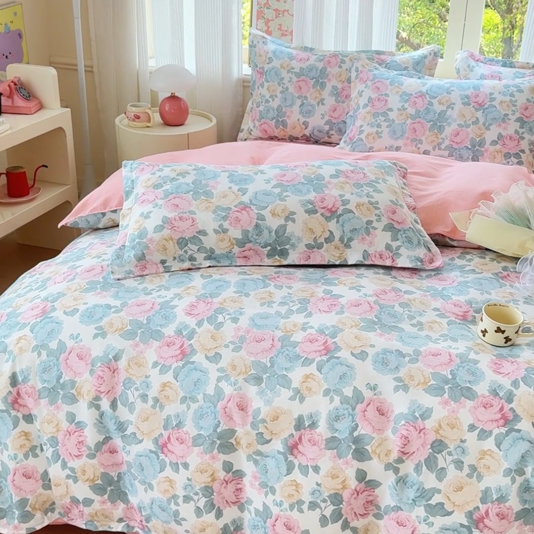 91家纺网 家纺一手货源 找家纺 （总）2025植物羊绒系列磨毛四件套新花型床单款床笠款四季款