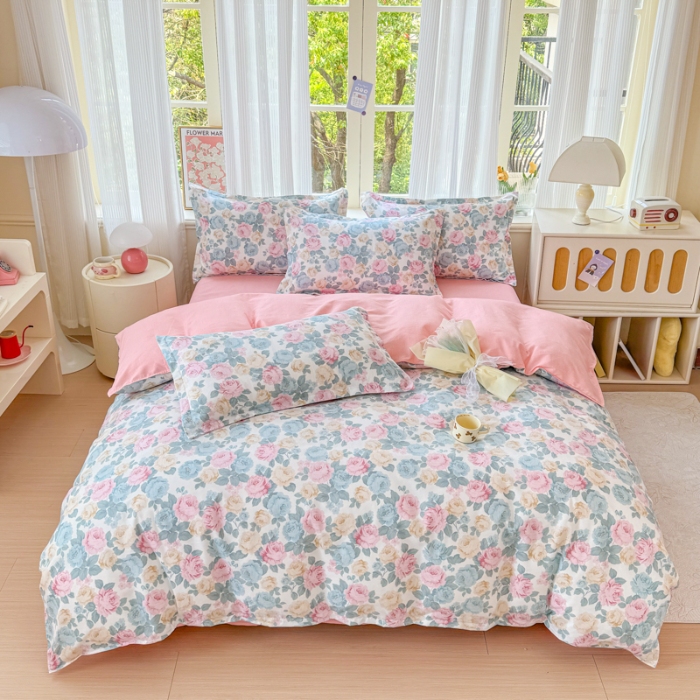 91家纺网 家纺一手货源 找家纺 （总）2025植物羊绒系列磨毛四件套新花型床单款床笠款四季款