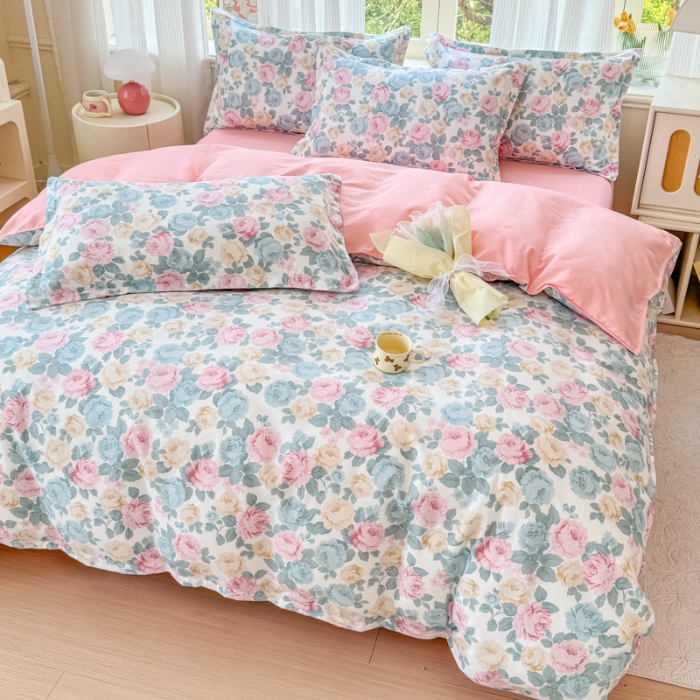 91家纺网 家纺一手货源 找家纺 （总）2025植物羊绒系列磨毛四件套新花型床单款床笠款四季款