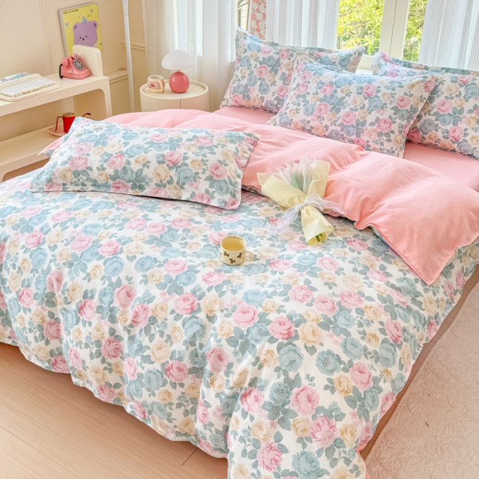 91家纺网 家纺一手货源 找家纺 （总）2025植物羊绒系列磨毛四件套新花型床单款床笠款四季款