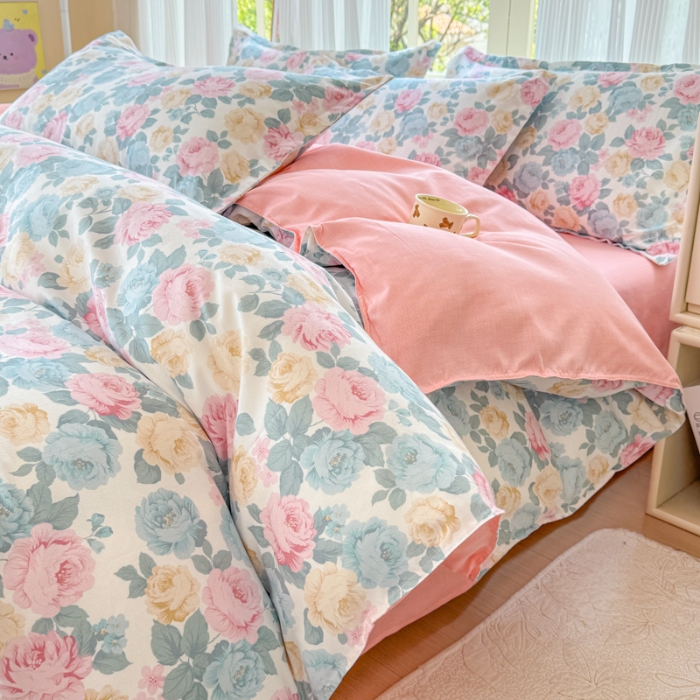 91家纺网 家纺一手货源 找家纺 （总）2025植物羊绒系列磨毛四件套新花型床单款床笠款四季款