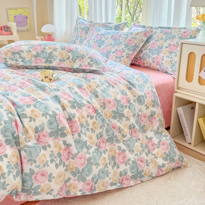 91家纺网 家纺一手货源 找家纺 （总）2025植物羊绒系列磨毛四件套新花型床单款床笠款四季款