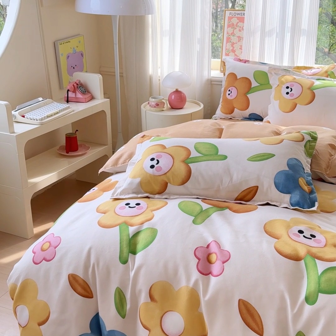 91家纺网 家纺一手货源 找家纺 （总）植物羊绒新花型磨毛四件套单被套四件套床上用品