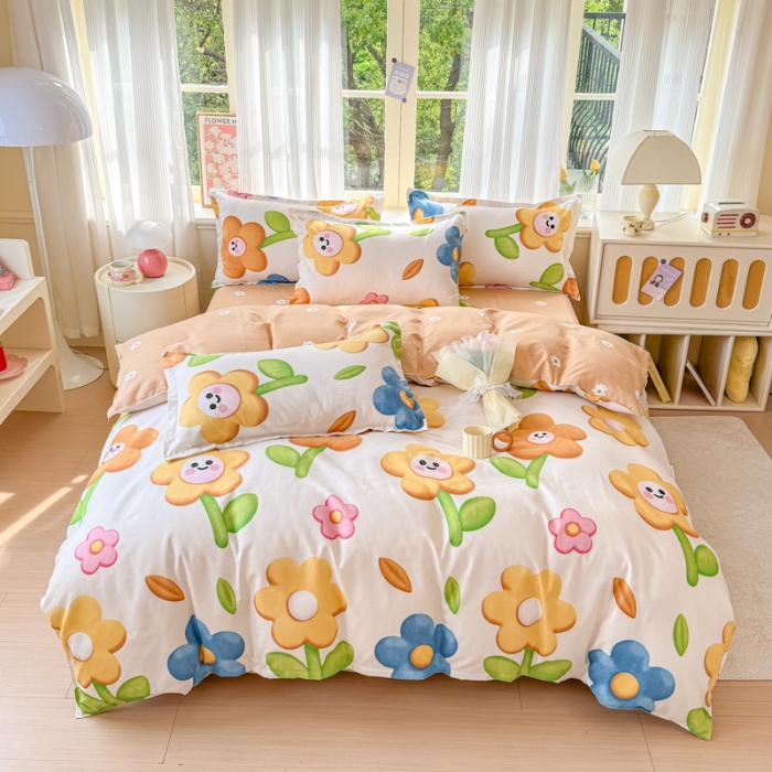 91家纺网 家纺一手货源 找家纺 （总）植物羊绒新花型磨毛四件套单被套四件套床上用品