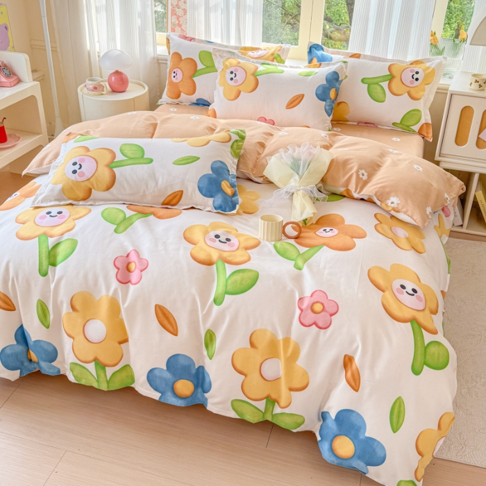 91家纺网 家纺一手货源 找家纺 （总）植物羊绒新花型磨毛四件套单被套四件套床上用品