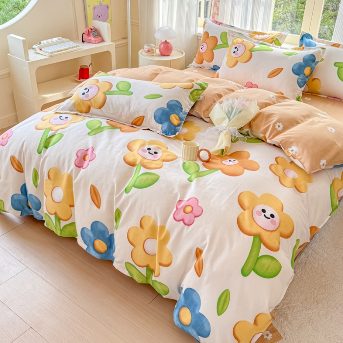 91家纺网 家纺一手货源 找家纺 （总）植物羊绒新花型磨毛四件套单被套四件套床上用品