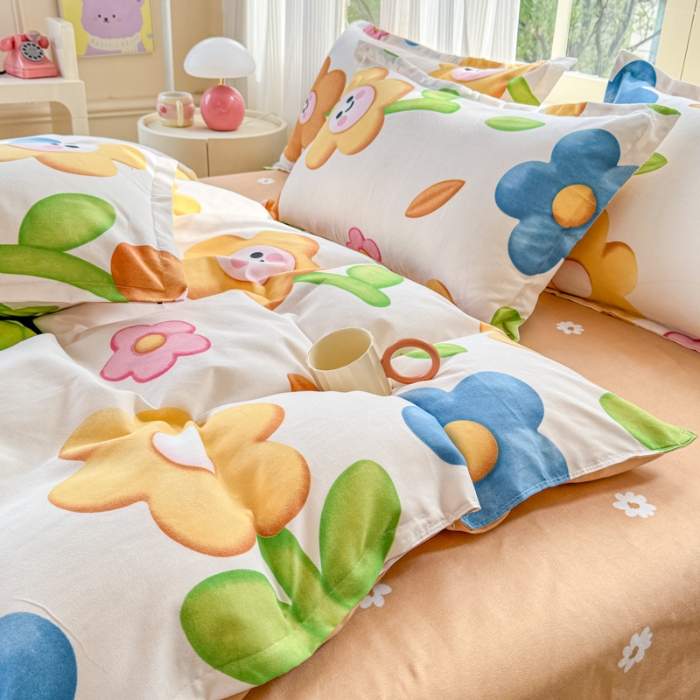 91家纺网 家纺一手货源 找家纺 （总）植物羊绒新花型磨毛四件套单被套四件套床上用品