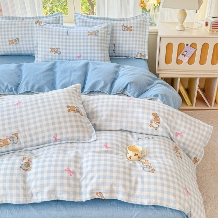 91家纺网 家纺一手货源 找家纺 （总）植物羊绒新花型磨毛四件套单被套四件套床上用品