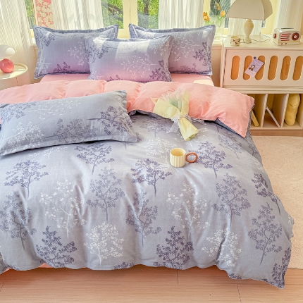 91家纺网 家纺一手货源 找家纺 （总）2025加厚生态磨毛植物羊绒床上用品四件套高克重套件