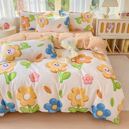 91家纺网 家纺一手货源 找家纺 （总）2025加厚生态磨毛植物羊绒床上用品四件套高克重套件