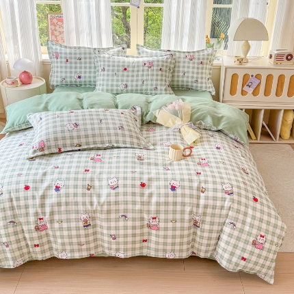 91家纺网 家纺一手货源 找家纺 （总）2025加厚生态磨毛植物羊绒床上用品四件套高克重套件