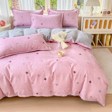 91家纺网 家纺一手货源 找家纺 （总）2025加厚生态磨毛植物羊绒床上用品四件套高克重套件