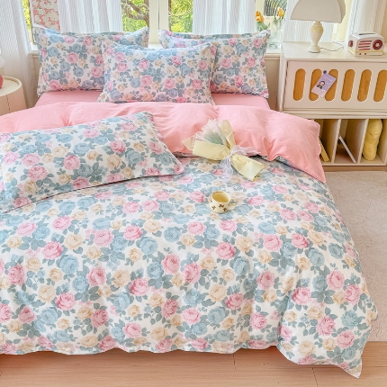 91家纺网 家纺一手货源 找家纺 （总）2025加厚生态磨毛植物羊绒床上用品四件套高克重套件