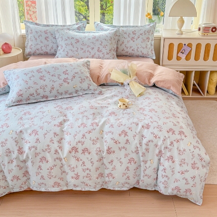 91家纺网 家纺一手货源 找家纺 （总）2025加厚生态磨毛植物羊绒床上用品四件套高克重套件