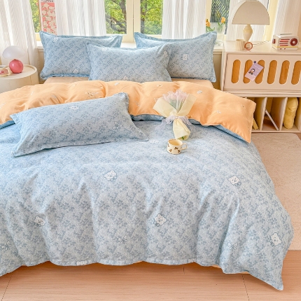 91家纺网 家纺一手货源 找家纺 （总）2025加厚生态磨毛植物羊绒床上用品四件套高克重套件