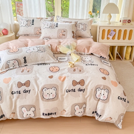 91家纺网 家纺一手货源 找家纺 （总）2025加厚生态磨毛植物羊绒床上用品四件套高克重套件