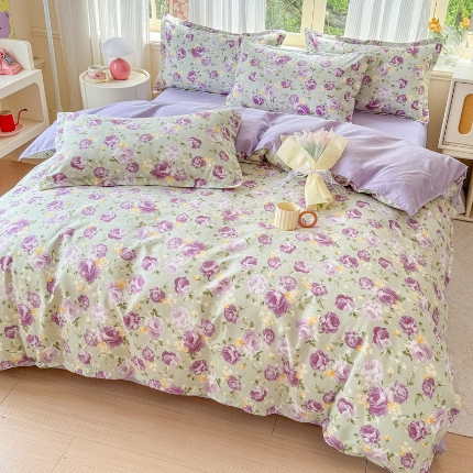 91家纺网 家纺一手货源 找家纺 （总）梦舒阳 2025高克重生态棉植物羊绒四件套单被套床单款床笠款床品套件爆款