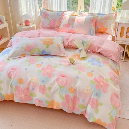 91家纺网 家纺一手货源 找家纺 （总）梦舒阳 2025高克重生态棉植物羊绒四件套单被套床单款床笠款床品套件爆款