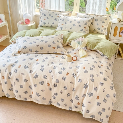 91家纺网 家纺一手货源 找家纺 （总）梦舒阳 2025高克重生态棉植物羊绒四件套单被套床单款床笠款床品套件爆款