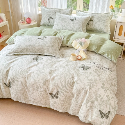 91家纺网 家纺一手货源 找家纺 （总）梦舒阳 2025高克重生态棉植物羊绒四件套单被套床单款床笠款床品套件爆款