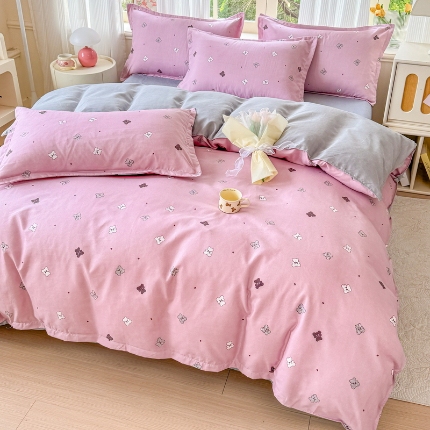 91家纺网 家纺一手货源 找家纺 （总）梦舒阳 2025高克重生态棉植物羊绒四件套单被套床单款床笠款床品套件爆款