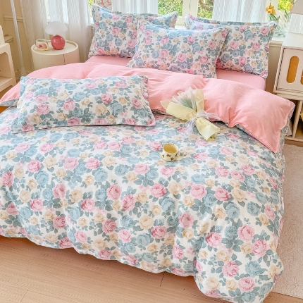 91家纺网 家纺一手货源 找家纺 （总）梦舒阳 2025高克重生态棉植物羊绒四件套单被套床单款床笠款床品套件爆款