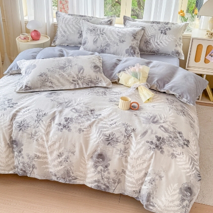 91家纺网 家纺一手货源 找家纺 （总）梦舒阳 2025高克重生态棉植物羊绒四件套单被套床单款床笠款床品套件爆款