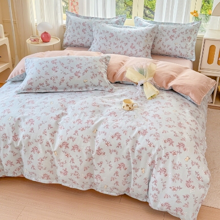 91家纺网 家纺一手货源 找家纺 （总）梦舒阳 2025高克重生态棉植物羊绒四件套单被套床单款床笠款床品套件爆款