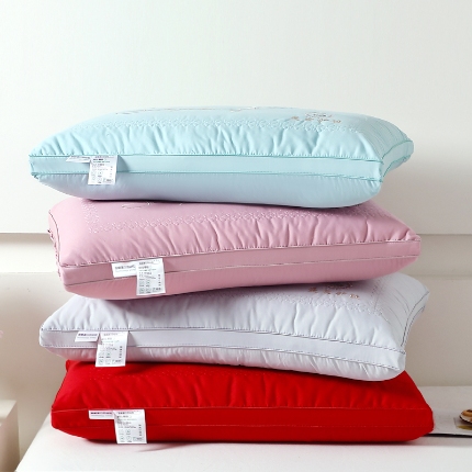 （总）兴丝露枕芯 特价亲肤刺绣羽丝枕 舒适护颈枕 