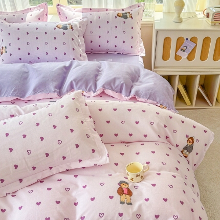 91家纺网 家纺一手货源 找家纺 （总）新品磨毛四件套植物羊绒床品套件单被套四件套床单款床笠款套件四季款