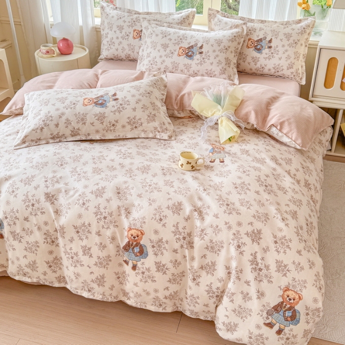 91家纺网 家纺一手货源 找家纺 （总）新品磨毛四件套植物羊绒床品套件单被套四件套床单款床笠款套件四季款