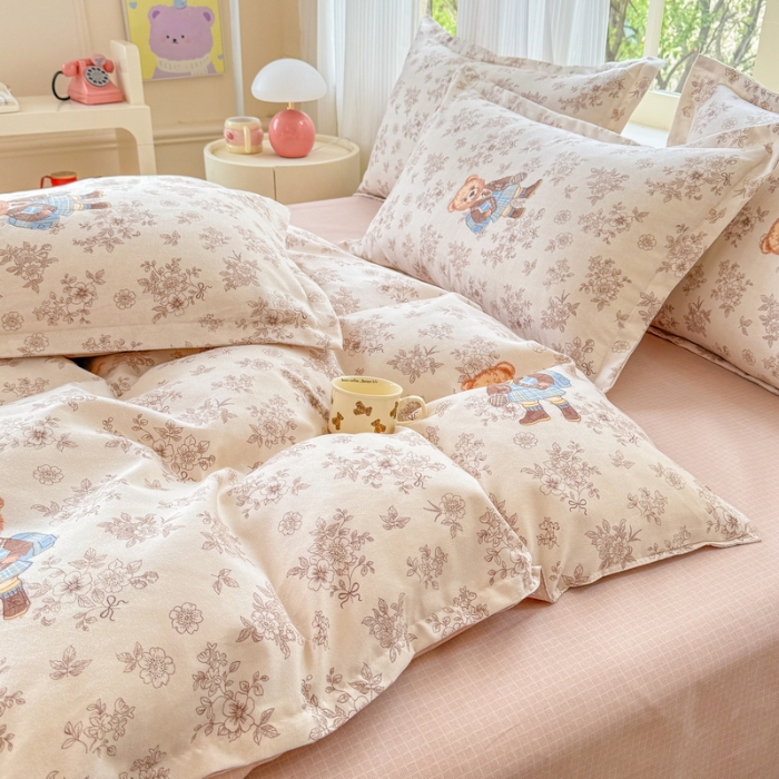 91家纺网 家纺一手货源 找家纺 （总）新品磨毛四件套植物羊绒床品套件单被套四件套床单款床笠款套件四季款